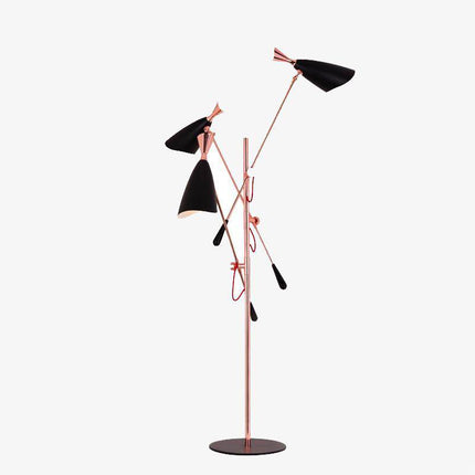 Lampadaire LED moderne rose doré à bras articulés design — LZ4X9P2