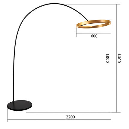 Lampadaire au design créatif pour intérieur moderne et élégant — LZ4N7Q2