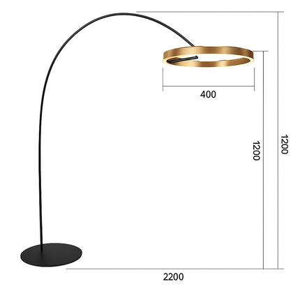 Lampadaire au design créatif pour intérieur moderne et élégant — LZ4N7Q2