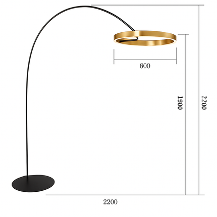 Lampadaire au design créatif pour intérieur moderne et élégant — LZ4N7Q2
