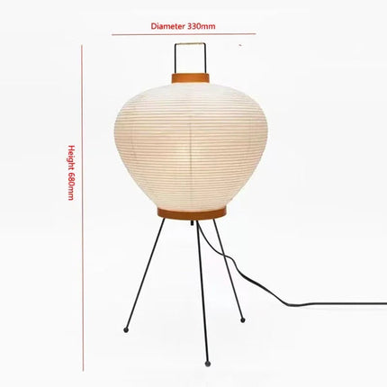 Lampadaire japonais en papier de riz avec trépied design — LZ4P9XQ