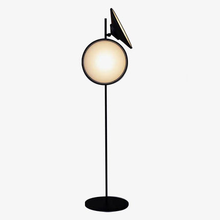 Lampadaire LED design en métal noir avec cercle lumineux XXL — LZ4P9XQ