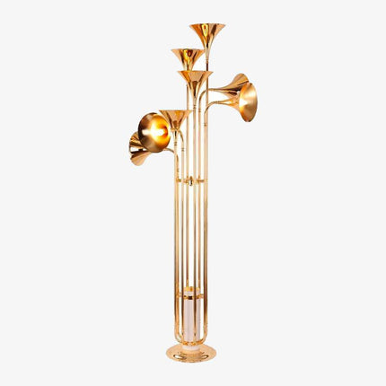 Lampadaire LED moderne finition dorée Foyer — LZ4X9P2