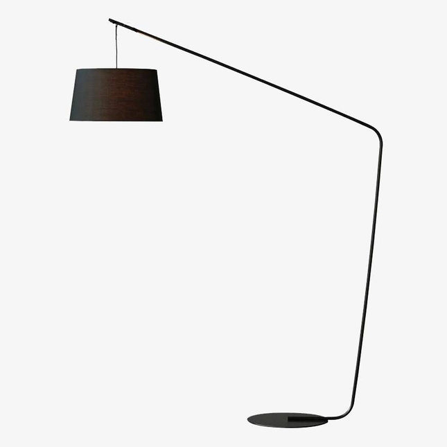 Lampadaire design noir avec abat-jour en tissu Creative