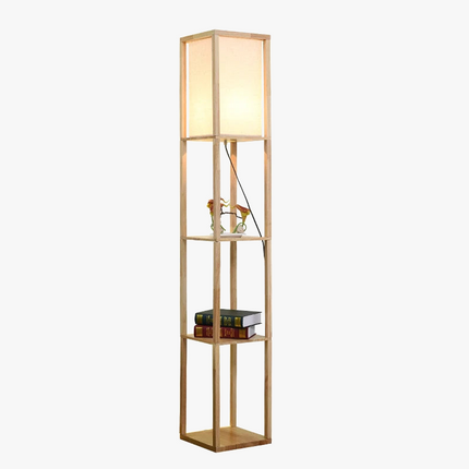 Lampadaire en bois massif au design moderne pour intérieur élégant — LZ4X9P2