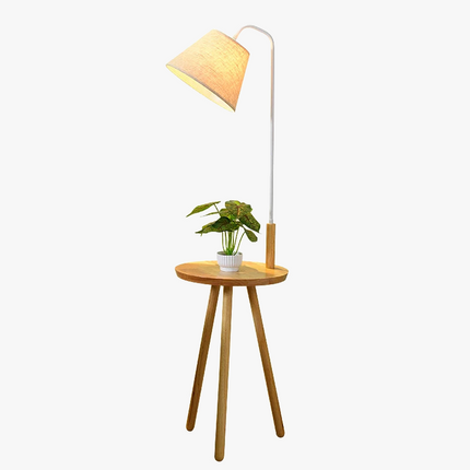 Lampadaire en bois massif au design moderne pour intérieur élégant — LZ4X9P2