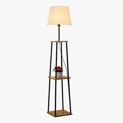 Lampadaire en bois massif au design moderne pour intérieur élégant — LZ4X9P2