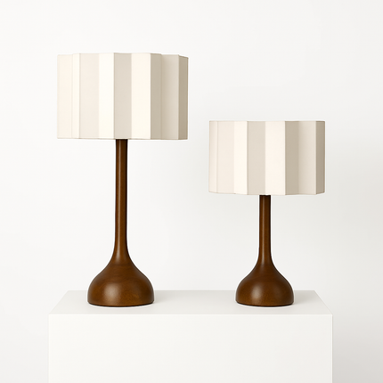 Lampadaire en bois massif style wabi-sabi au design zen moderne — LZ4X9P2