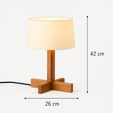 Lampadaire en bois style wabi sabi pour intérieur moderne — LZ4X9P2Q