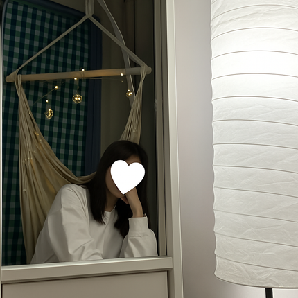Lampadaire en papier au design scandinave pour intérieur élégant — LZ4X9M