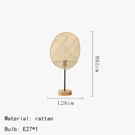 Lampadaire en rotin tissé style asiatique pour intérieur moderne — LZ4X9T1