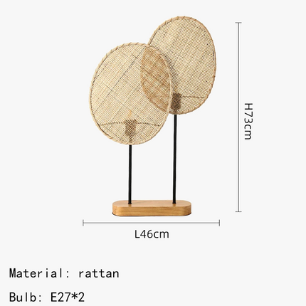 Lampadaire en rotin tissé style asiatique pour intérieur moderne — LZ4X9T1