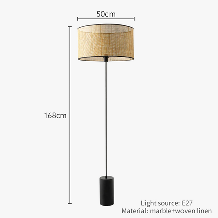 Lampadaire intérieur en rotin tissé au style rural créatif — LZ4X9P2