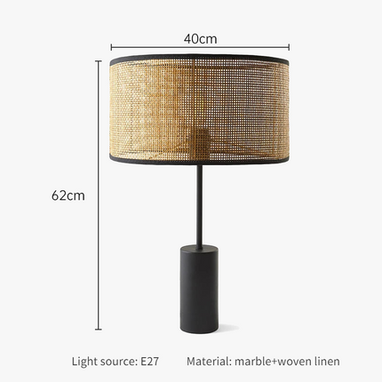 Lampadaire intérieur en rotin tissé au style rural créatif — LZ4X9P2