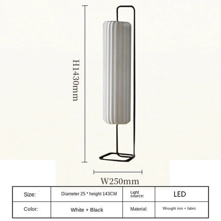 Lampadaire en soie au design artistique pour intérieur moderne — LZ4D9X7