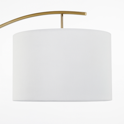 Lampadaire sur pied en métal à bras long avec abat-jour en tissu — LZ4X9M