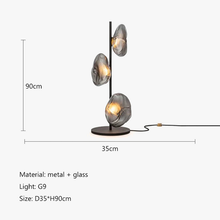 Lampadaire en verre au design nordique pour intérieur moderne — LZ4X9P2