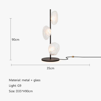 Lampadaire en verre au design nordique pour intérieur moderne — LZ4X9P2