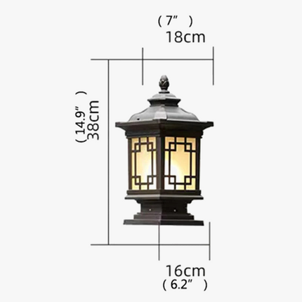 Lampadaire extérieur LED étanche style rétro pour jardin — LZ4X9M2
