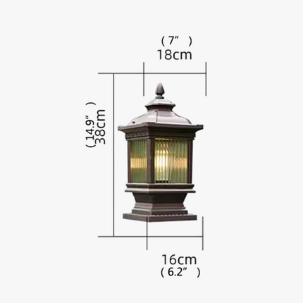 Lampadaire extérieur LED étanche style rétro pour jardin — LZ4X9M2