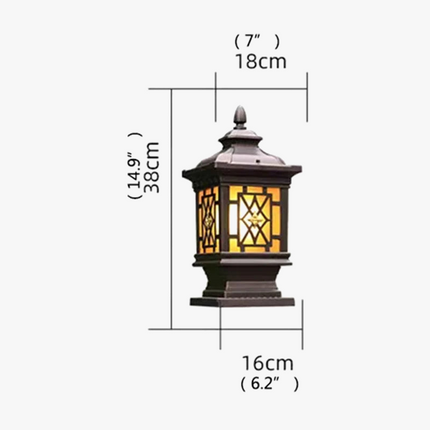 Lampadaire extérieur LED étanche style rétro pour jardin — LZ4X9M2