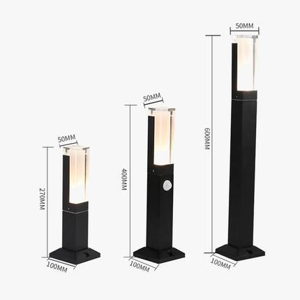 Lampadaire extérieur étanche avec détecteur de mouvement pour jardin — LZ4Q7M2