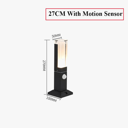 Lampadaire extérieur étanche avec détecteur de mouvement pour jardin — LZ4Q7M2
