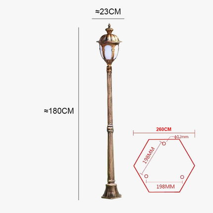 Lampadaire extérieur en aluminium étanche pour jardin — LZ4X9Q2
