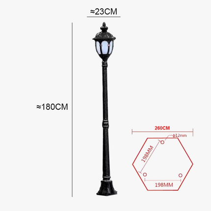 Lampadaire extérieur en aluminium étanche pour jardin — LZ4X9Q2