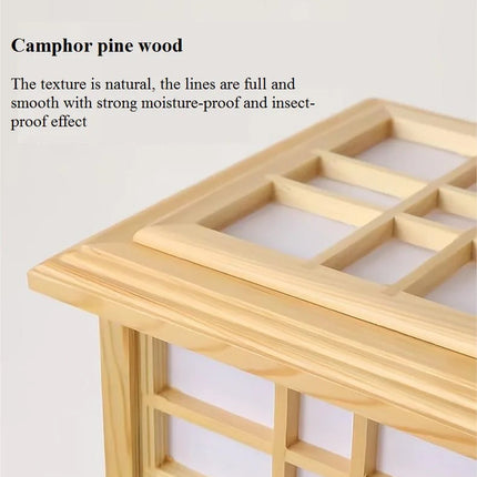 Lampadaire japonais en bois massif pour intérieur lumineux — LZ4X9T2