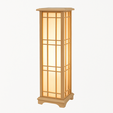 Lampadaire japonais en bois pour éclairage décoratif intérieur — LZ3X9F