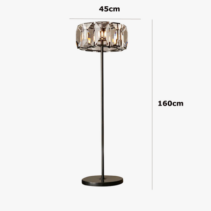Lampadaire LED vintage en cristal à intensité variable — LZ4M7Q2