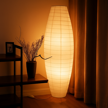 Lampadaire LED en papier tissé style nordique — LZ4X9P2