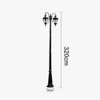 3 têtes-Bronze 3,2 m / CHINE / Sans ampoule E27