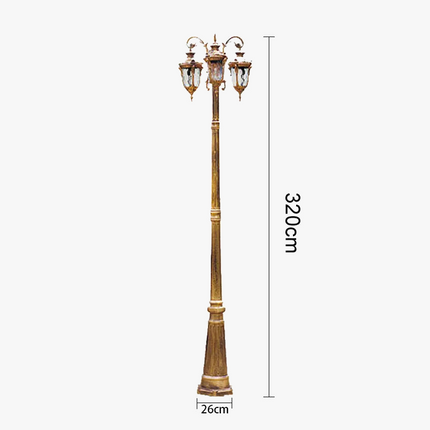 Lampadaire LED extérieur style industriel européen pour jardin et route — LZ4X9T2