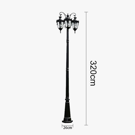Lampadaire LED extérieur style industriel européen pour jardin et route — LZ4X9T2
