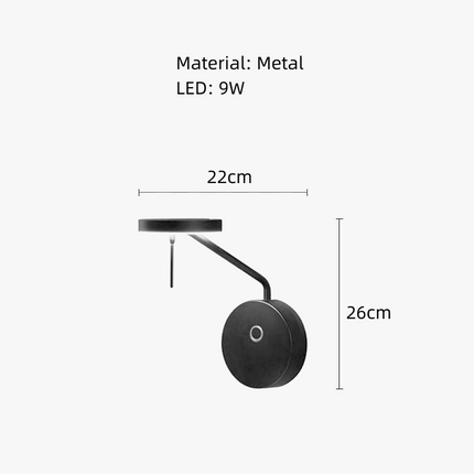 Lampadaire LED minimaliste rotatif pour lecture — LZ4X9T1