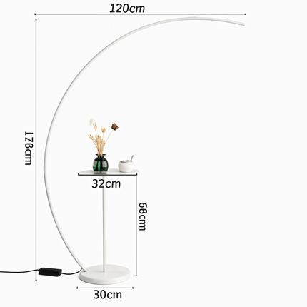 Lampadaire LED contemporain en arc — LZ7FQ2
