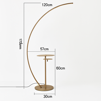 Lampadaire LED contemporain en arc — LZ7FQ2