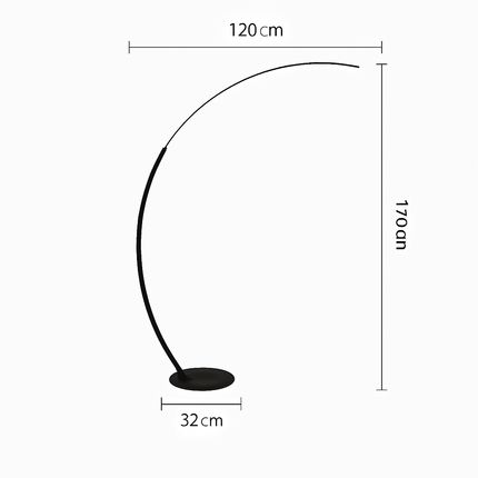 Lampadaire LED contemporain en arc — LZ7FQ2