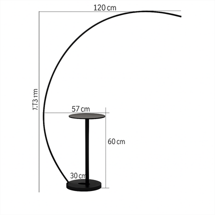 Lampadaire LED contemporain en arc — LZ7FQ2