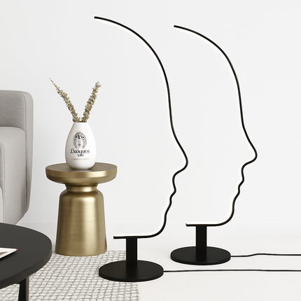 Lampadaire LED design visage humain style nordique — LZ4X9T2