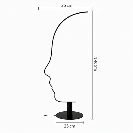 Lampadaire LED design visage humain style nordique — LZ4X9T2