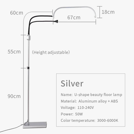 Lampadaire LED réglable pour salon de beauté et esthétique — LZ4X9P