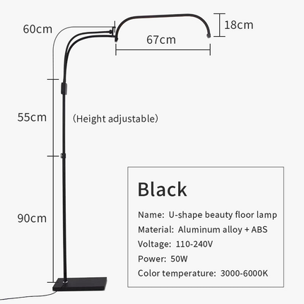 Lampadaire LED réglable pour salon de beauté et esthétique — LZ4X9P
