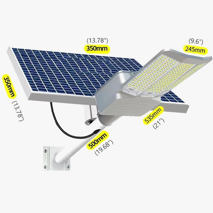 Lampadaire LED solaire ultra lumineux pour jardin et extérieur — LZ4X9P2
