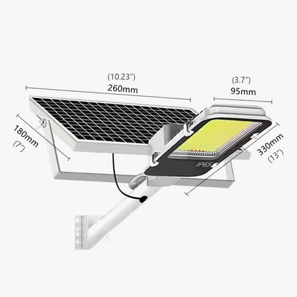 Lampadaire LED solaire ultra lumineux pour jardin et extérieur — LZ4X9P2
