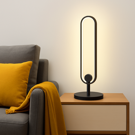 Lampadaire LED vertical moderne avec abat-jour acrylique circulaire — LZ4X9P