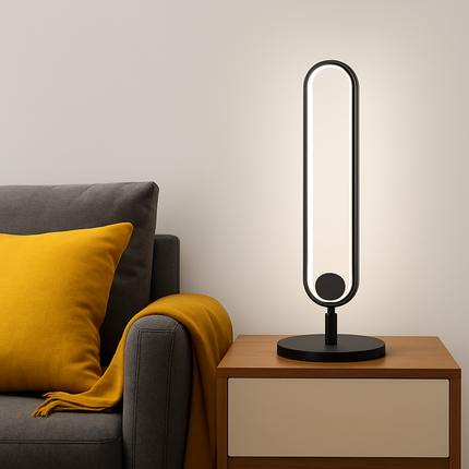 Lampadaire LED vertical moderne avec abat-jour acrylique circulaire — LZ4X9P