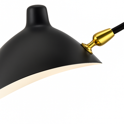 Lampadaire minimaliste en métal avec abat-jour orientable — LZ4X9Q2